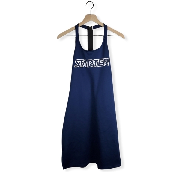 Starter Navy Blue Black Label Dress Large - Picture 1 of 8